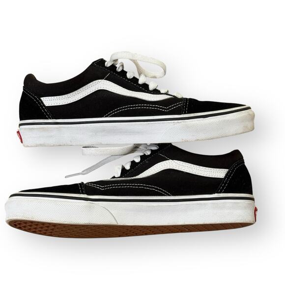 VANS Old Skool Black White Mens 6 Womens 7.5 Skate Shoes Suede Sneakers Casual - Picture 7 of 9